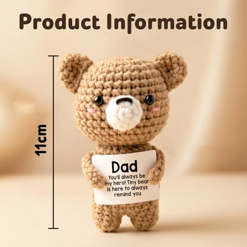 Handmade Crochet Bear Decor - Cute Gift for Dad