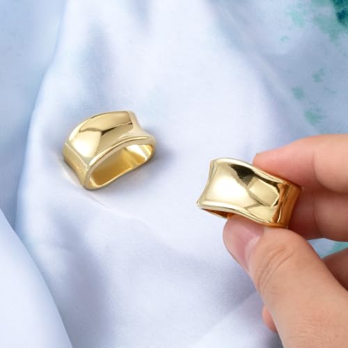 Minimalist Gold Scarf Ring Clip for Silk and Wool Scarves