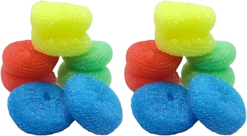 16-Pack Non-Scratch Nylon Scouring Pads for Kitchen Cleaning