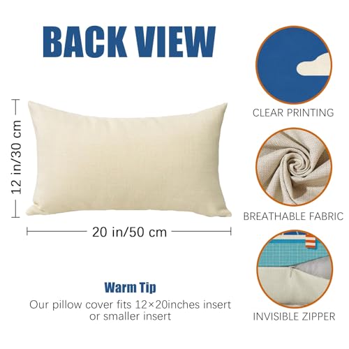 Fahrendom 20" x 12" Blue Swimming Pool Lumbar Pillow Cover