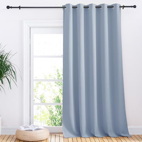 NICETOWN Vintage Blue Blackout Sliding Door Curtain Panel 70"W x 95"L Pack of 1