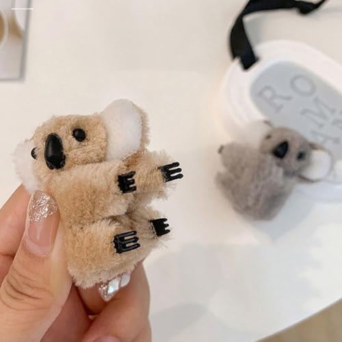 Myuiao Plush Koala Hair Clips Small Stuffed Animal Hair Barrettes