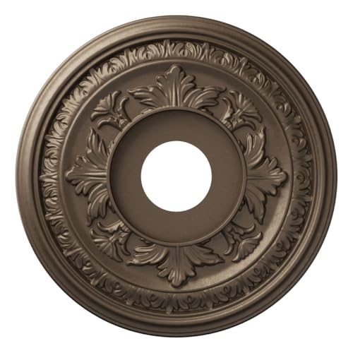16-Inch OD UltraCover Satin London Grey Ceiling Medallion for Canopies - Durable PVC