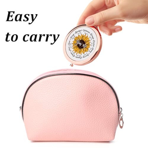 Inspirational Religious Compact Mirror Christian Gift for Women and Girls