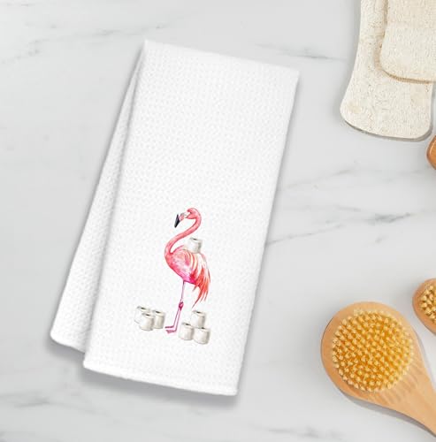 Hot Pink Flamingo Hand Towels - 16x24 Inch Decorative Towels