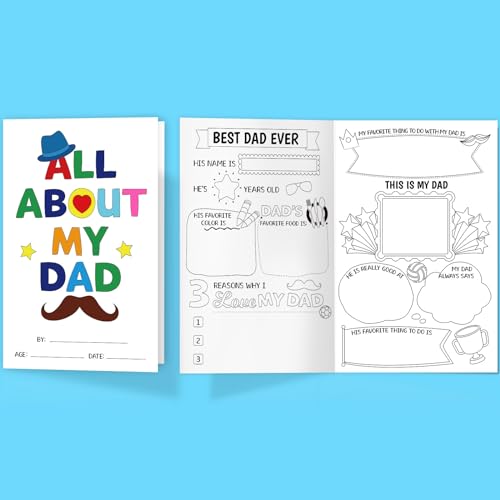 Father's Day Card - All About My Dad with Envelope