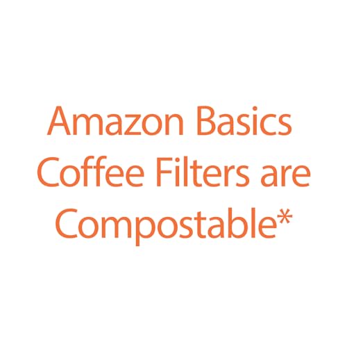 Amazon Basics #4 Cone Coffee Filters - 100 Count for 8-12 Cup Makers