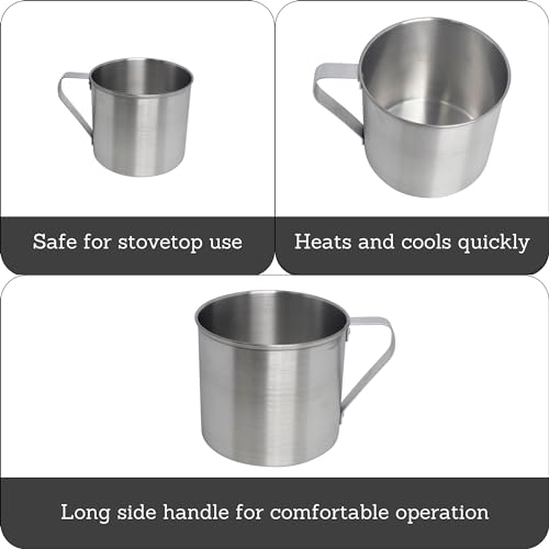 IMUSA 4 Pack Aluminum Mugs, 0.7 Quart for Camping & Home Use