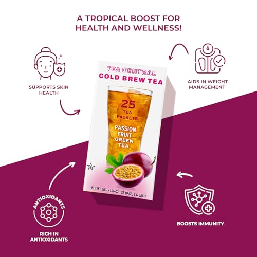 Passion Fruit Green Iced Tea Bags - Refreshing Cold Brew with Ceylon
