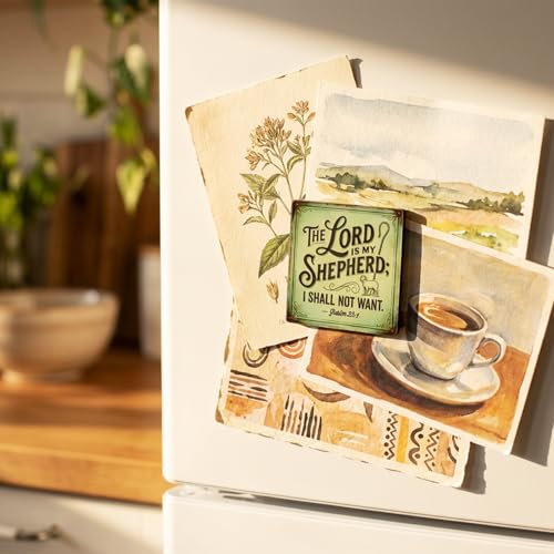 Christian Acrylic Fridge Magnets Set - Inspirational Bible Verses