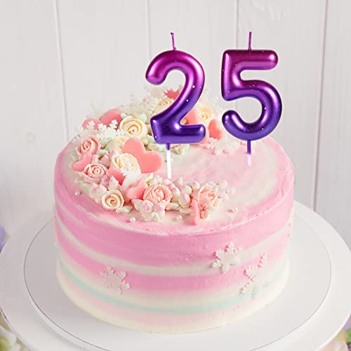 Purple and Blue Galaxy Number Candle - 2.36 Inch Birthday Cake Topper