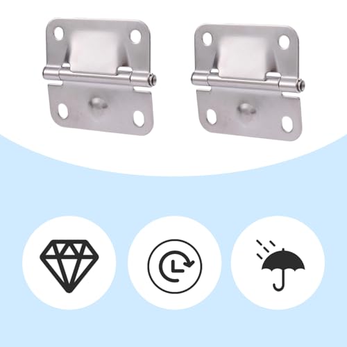 4pcs Stainless Steel Cooler Hinges Replacement for Coleman Parts, Ice Chest Hinge Repair Kit with 16 Screws, Camping Coolers Accessories Compatible with 5235 5250 5286b 6262 6270 Most Models