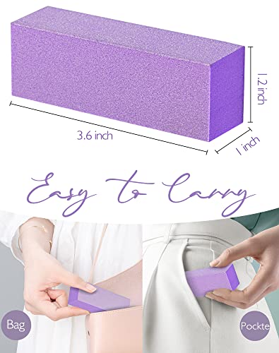 Maryton Nail Buffer Block 100/180 Grit 5 Count Purple