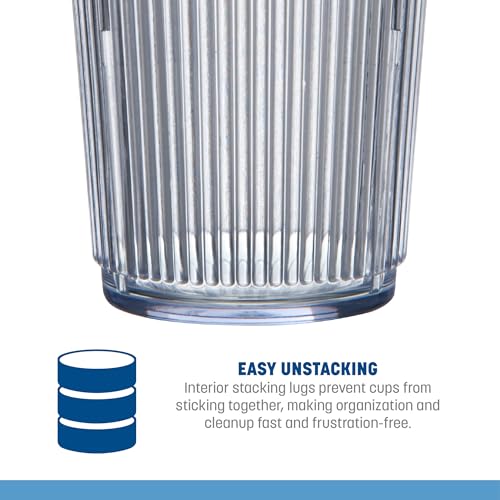 Carlisle Crystalon Stackable Plastic Tumbler - 8.4 oz Clear