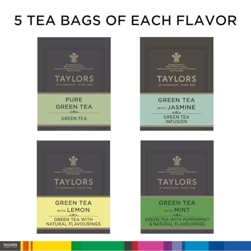 Taylors of Harrogate Green Tea Sampler Gift Box - 20 Count