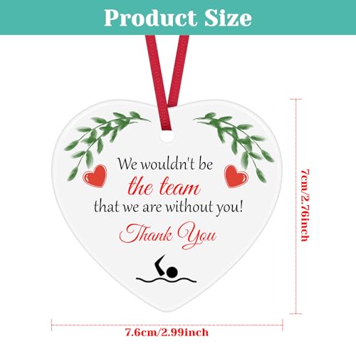 Ceramic Swimming Ornament Gift for Coaches & Swimmers