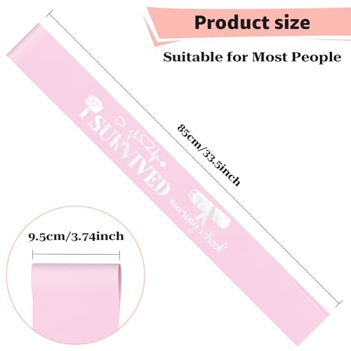 Nursing School Graduation Satin Sash Pink Party Decor Gift for Her