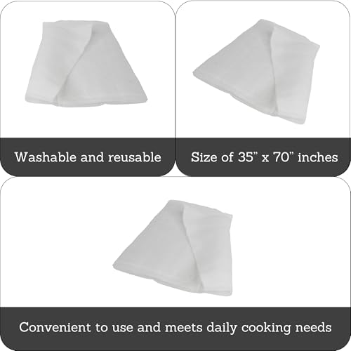 IMUSA Cotton Cheesecloth 35" x 70" - Washable & Reusable Strainer