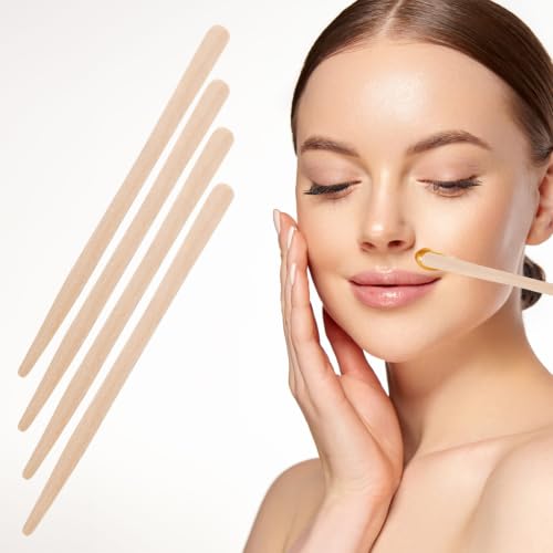 Disposable Small Waxing Spatulas 200 Pcs - Wooden Facial Hair Removal Sticks