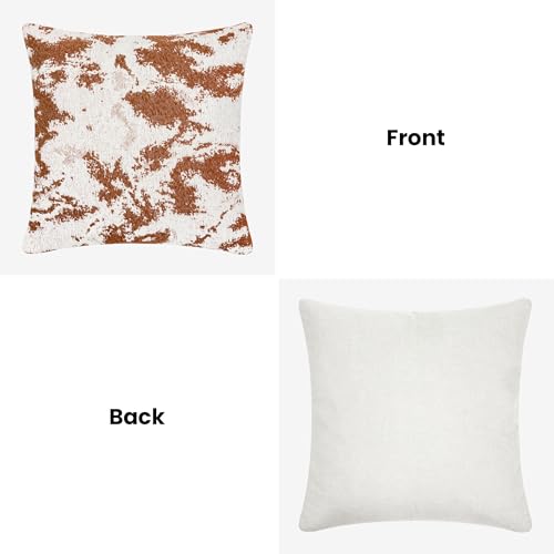 AELS Burnt Orange Decorative Throw Pillow Covers 18x18, Set of 2