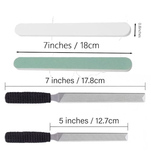 XIFEILOL Stainless Steel Toe Nail Files Set for Thick Nails and Dogs