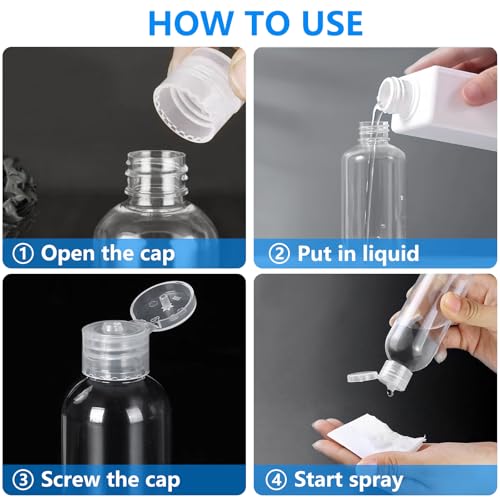 TSA Approved Travel Bottles 4 Pack 3.4 Oz Leak Proof Containers