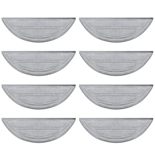 8 Pack Mop Pads for Roborock Q10 X5/X5+ - Washable Microfiber