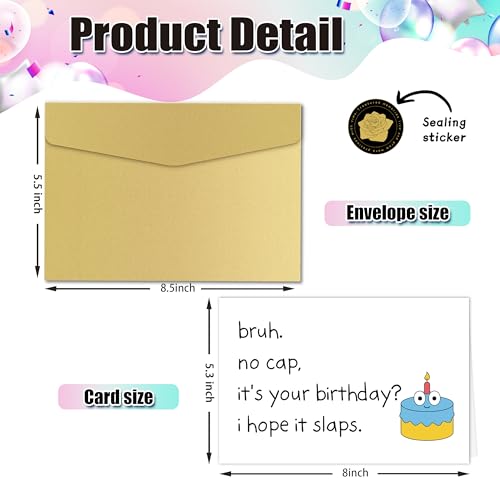 Zoytonky Fun Teen Birthday Card for Boys & Girls - Variation 07, 8x5.3in