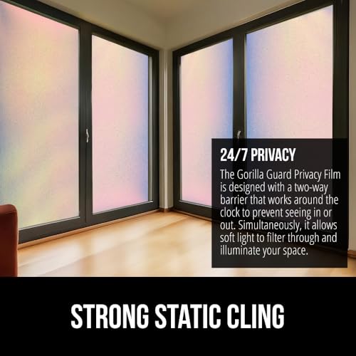 Gorilla Guard Rainbow Window Privacy Film 35.4x78.7 - Two Way Sun Blocking