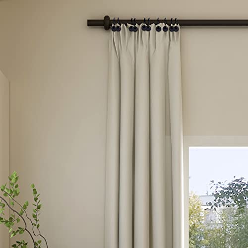 12-Piece Rust-Proof Metal Shower Curtain Hooks - Black Zinc Alloy S-Hooks