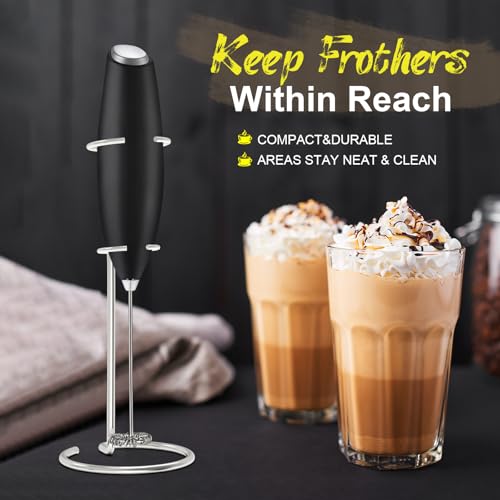 HOMEXUP Milk Frother Stand - Universal Heavy Duty Holder for Handheld Frothers