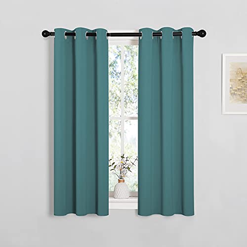 NICETOWN Blackout Curtain Panels - Sea Teal, 29x45 Inches, Pack of 2