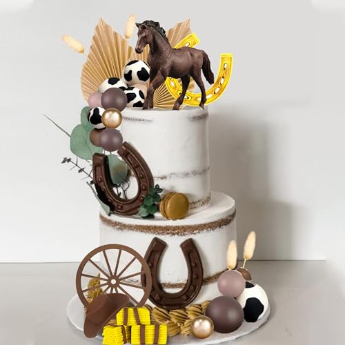 Cowboy Cake Topper Set for Western Horse Birthday Cake Decorations