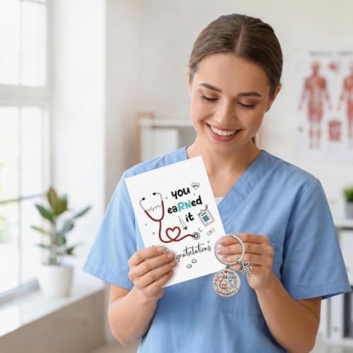 Nurse Graduation Gift Set - Keychain & Card for New Nurses 2026