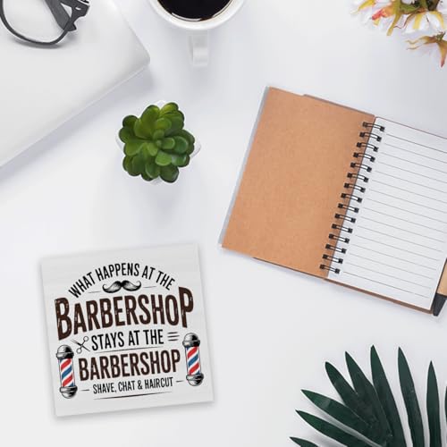 Barber Shop Decor - Funny Hairdresser Gift Sign, 5x5 Inch