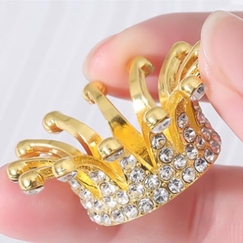 Betued Crown Nail Art Brush Holder 3# - Elegant Rhinestone Stand for Manicure Tools