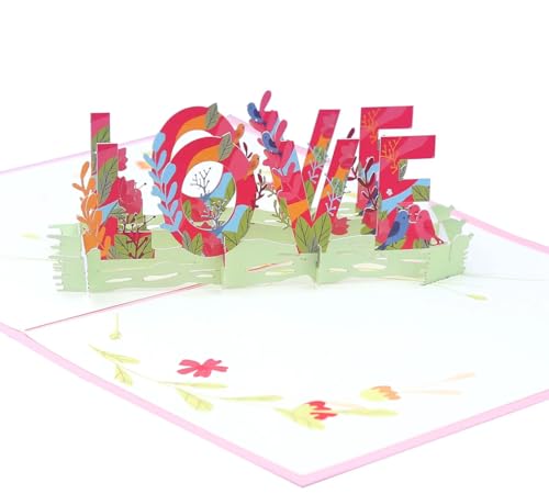 3D Pink Love Pop-Up Card for Valentine's Day & Mother's Day