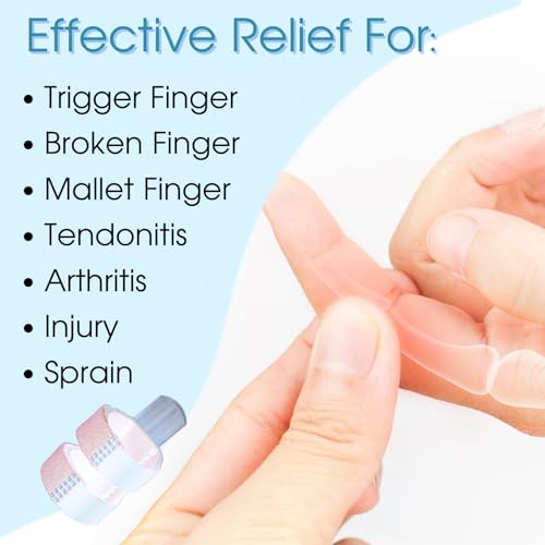 5 Pcs Thumb Finger Splint,Trigger Finger Splints,Finger Brace,Injured Mallet Finger,Broken Fingers Straightening,Pain Relief,Arthritis or Support for Fingers,Suitable for thumb, Index, Middle, Ring, Pinky Finger (Pink)