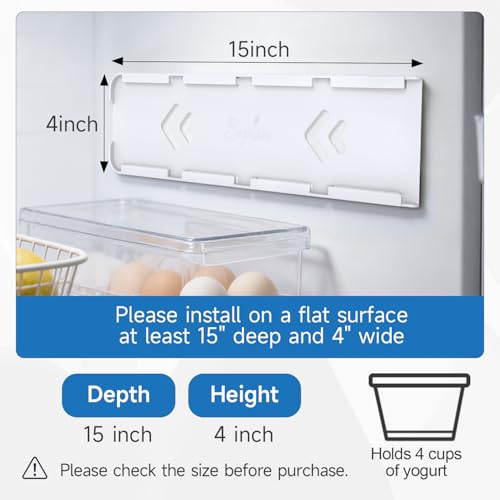 SOPHICO White Yogurt Organizer for Fridge - 1 Pack