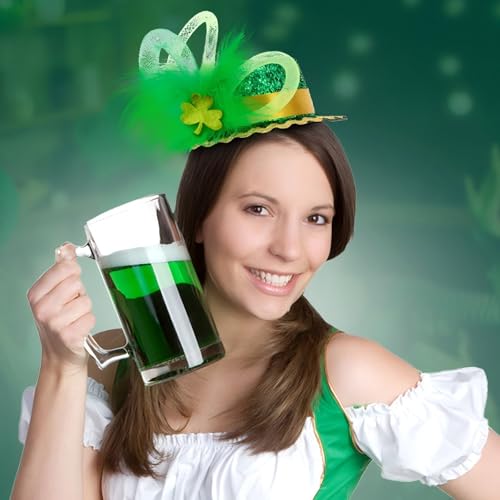 Green St. Patrick's Day Top Hat Headband for Adults