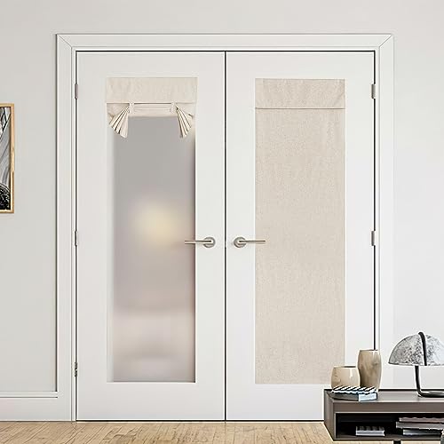 NICETOWN 100% Blackout French Door Curtain Panel - 72" Beige
