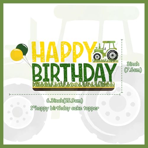 Farm Tractor Birthday Cake Topper for Kids Party Decorations
