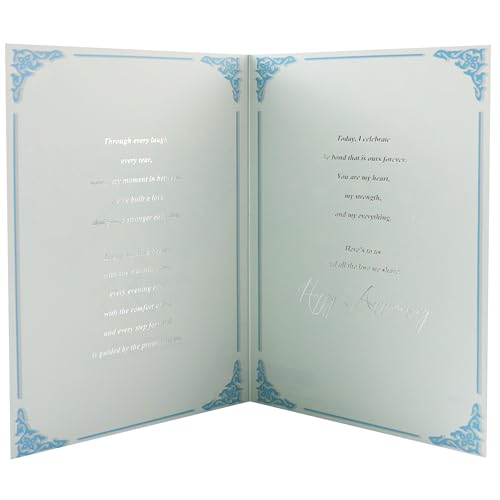 Elegant Silver Hearts Anniversary Card for Couples