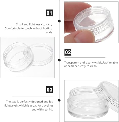 Sluswallow 5ml Clear Travel Sample Jars with Lids - 20 Pack