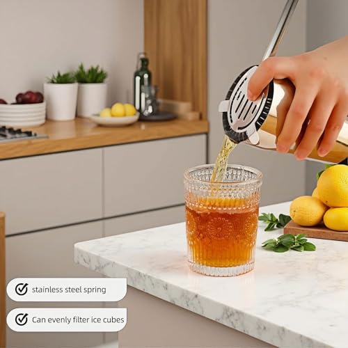 Professional Cocktail Strainer - 304 Stainless Steel, Leak-Proof & Dishwasher Safe