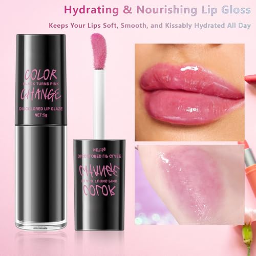 Grospe Color-Changing Lip Gloss - Hydrating High-Shine Lip Oil & Balm