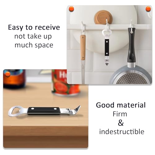 KTOJOY Little Cook 2-in-1 Can & Bottle Opener - Black, Model 6.1, Stainless Steel