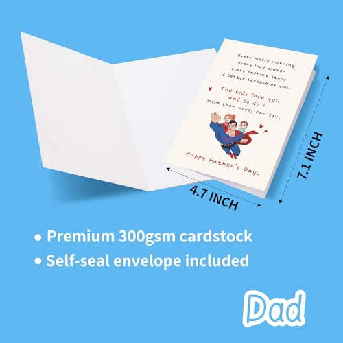 Funny Father's Day Card for Husband or Boyfriend - Heartfelt Messages