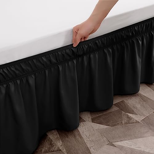 Toodou Elastic Bed Skirt for Twin/Twin XL Beds - 16-Inch Drop, Fade Resistant, Easy Install
