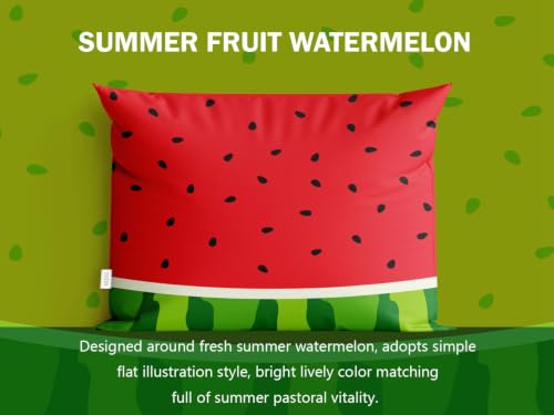 Watermelon Throw Pillow Cover 12x20 Inches - Summer Decor (Pack of 1)